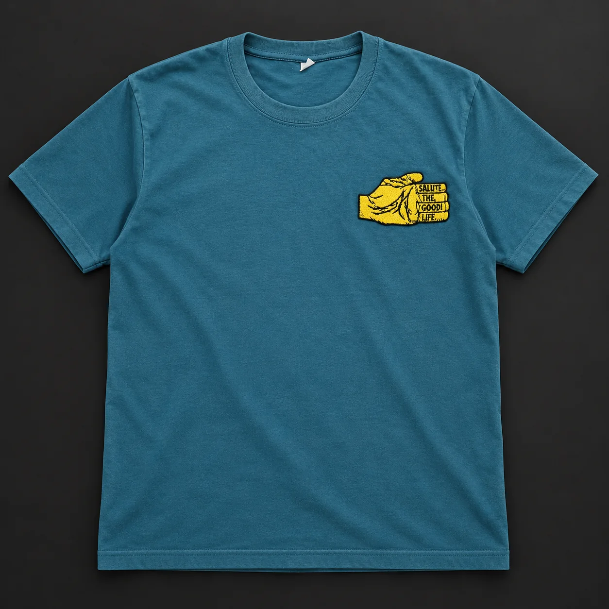 Teal Salute the Good Life T-shirt