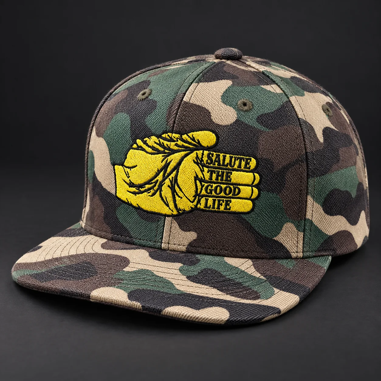 Camouflage Salute the Good Life cap